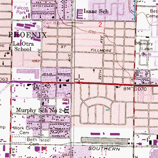 Topographic Map of Trail Inn Lodge, AZ