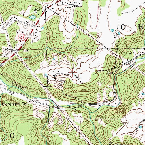 Topographic Map of Vista Grand Bison Ranch, OH
