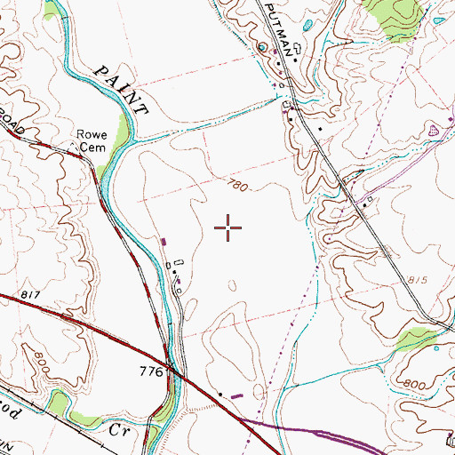 Topographic Map of Putnam Dairy Farm, OH