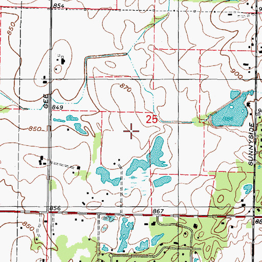 Topographic Map of All Season Apple Orchard, IL