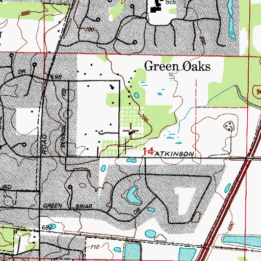 Topographic Map of Heinz Orchard, IL
