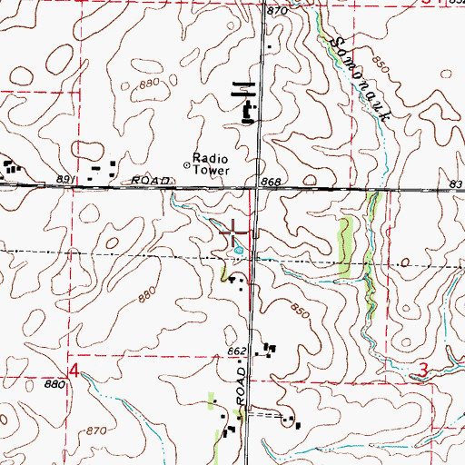 Topographic Map of Honey Hill Orchard, IL