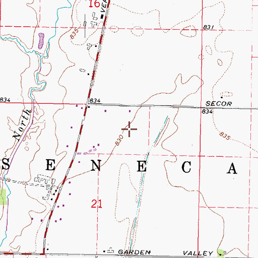 Topographic Map of Lang's Orchard, IL