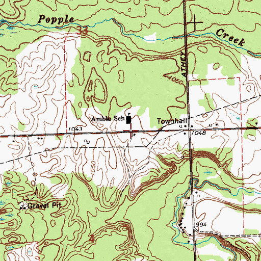 Topographic Map of River of Hope Christian Church, MI