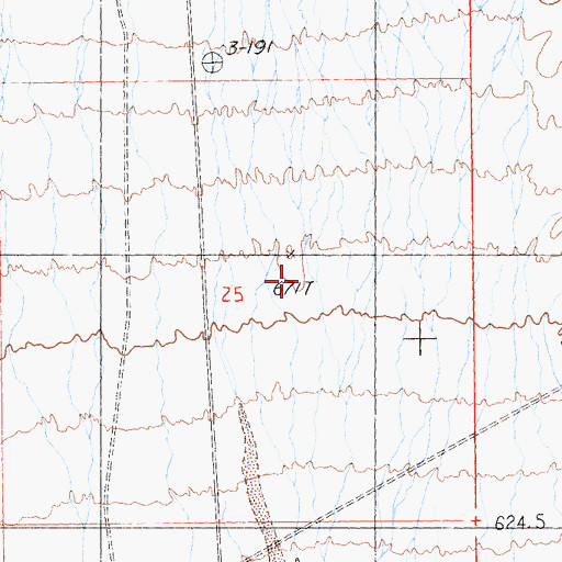 Topographic Map of Willow Spring Wash, CA
