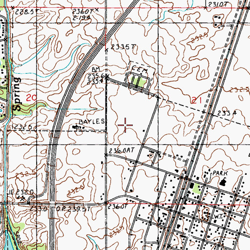 Topographic Map of Mulberry Lane Farm, IL