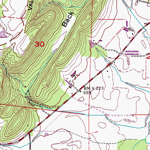 Topographic Map of Scofield Poultry Farm, AL