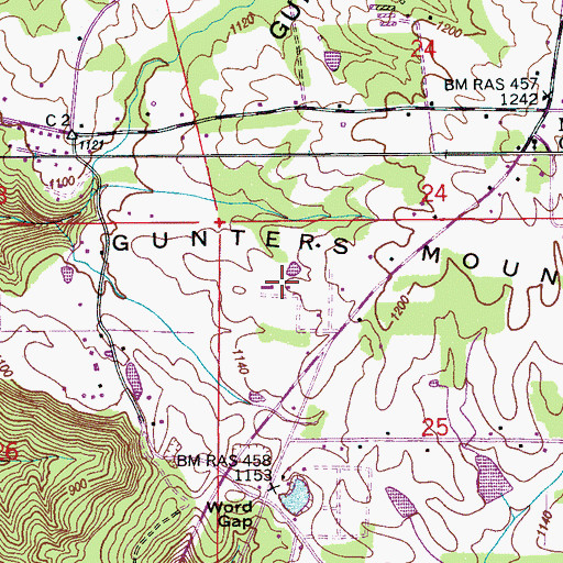 Topographic Map of Shadowfax Farm, AL