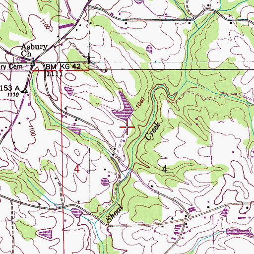 Topographic Map of Sunrise Farms, AL
