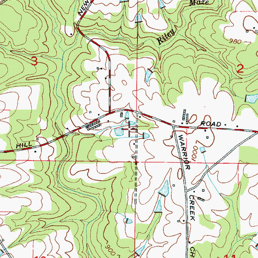 Topographic Map of Adams Poultry Farms, AL