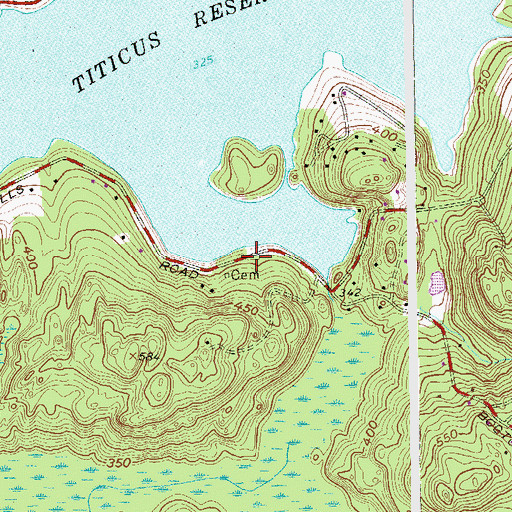 Topographic Map of Mills Road Cemetery, NY