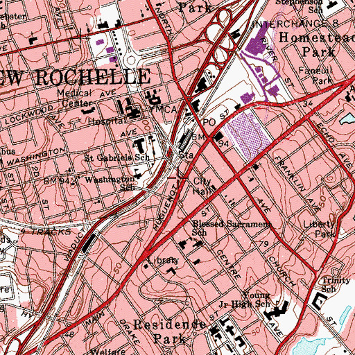 Topographic Map of Trinity Churchyard Cemetery, NY