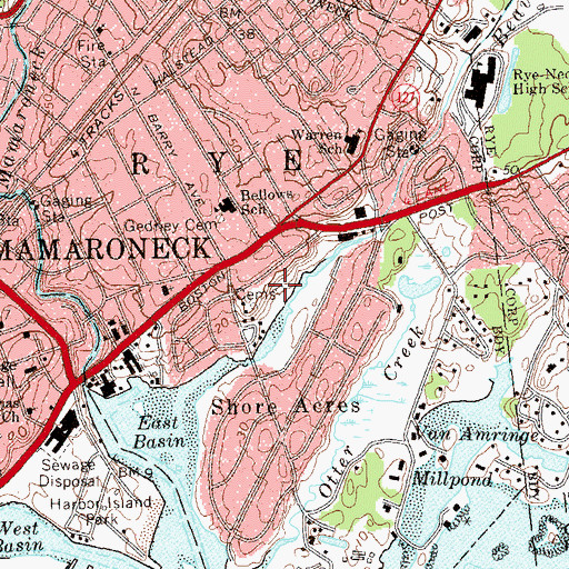 Topographic Map of Rogers Cemetery, NY