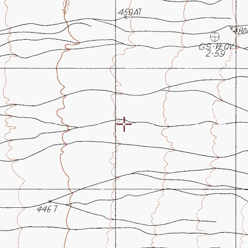 Topographic Map of Willow Wash, CA