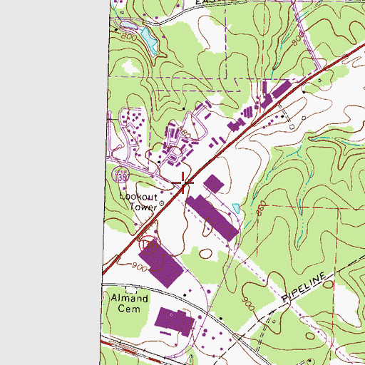 Topographic Map of Saint Simon's Episcopal Church, GA