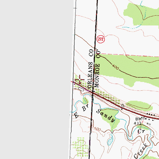 Topographic Map of Hurd Orchards, NY