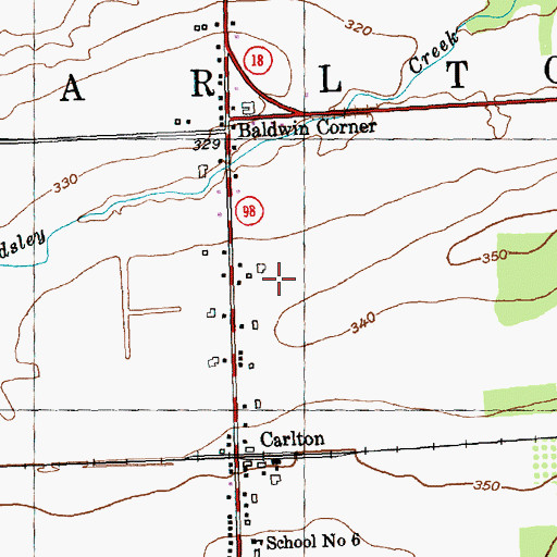 Topographic Map of Kelsey Farms, NY