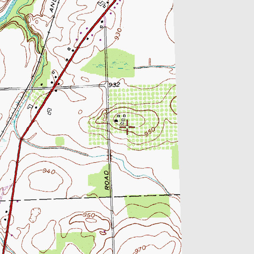 Topographic Map of Millers Fruit Farm, NY