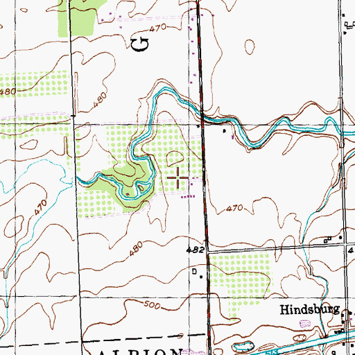 Topographic Map of Silver Creek Farms, NY