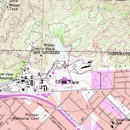 Topographic Map of Wilson Canyon, CA