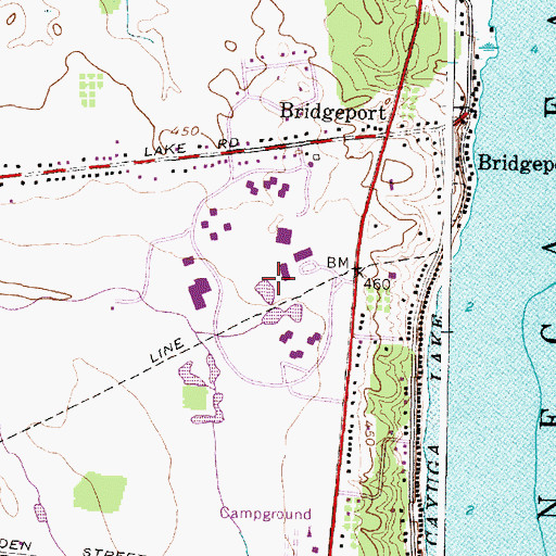 Topographic Map of New York Chiropractic College, NY