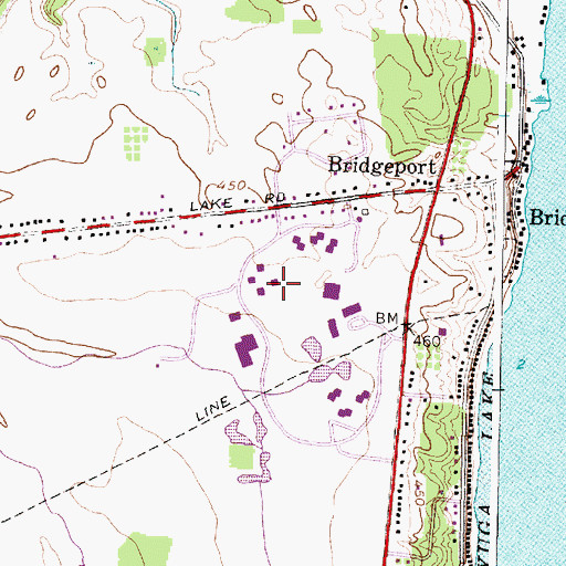 Topographic Map of Oneida Residence Hall, NY