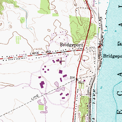 Topographic Map of Onondaga Residence Hall, NY