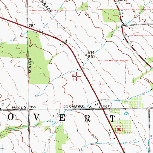 Topographic Map of Austic Farms, NY