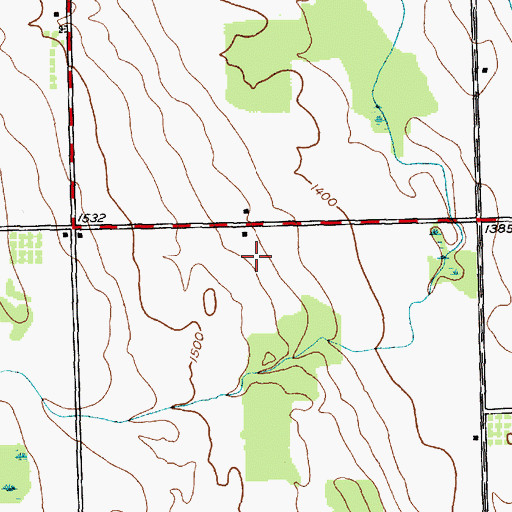 Topographic Map of Westwind Farms, NY