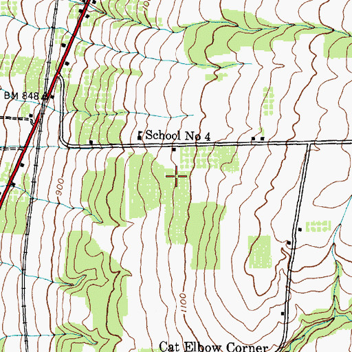 Topographic Map of Wagner Farms, NY
