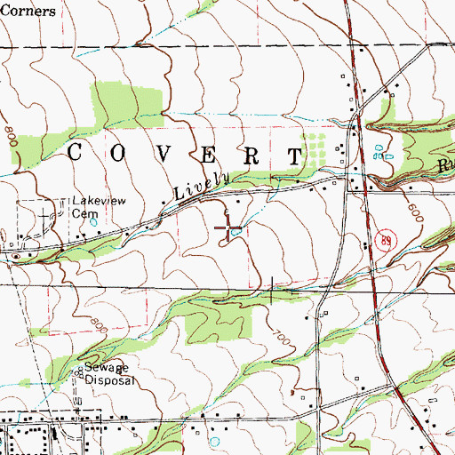 Topographic Map of Lucas Vineyards And Winery, NY