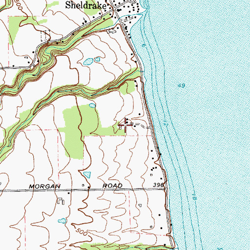 Topographic Map of Sheldrake Point Winery, NY