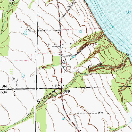 Topographic Map of Hosmer Winery, NY