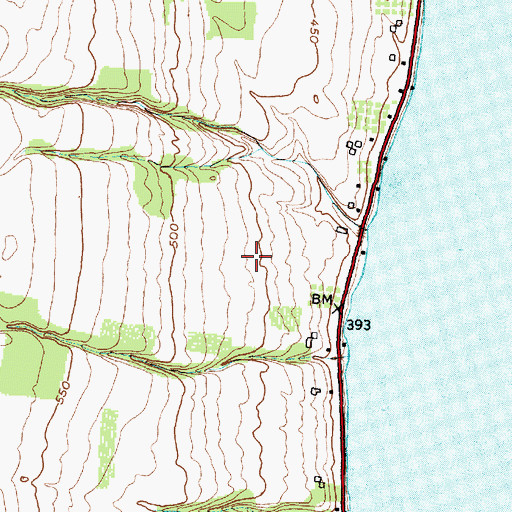 Topographic Map of Cobblestone Farm Winery And Vineyard, NY