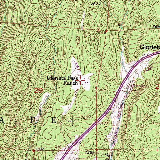 Topographic Map of Deer Trail, NM