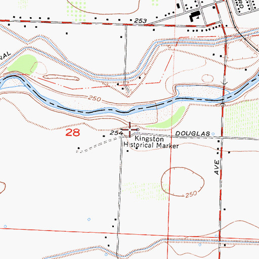 Topographic Map of Kingston (historical), CA