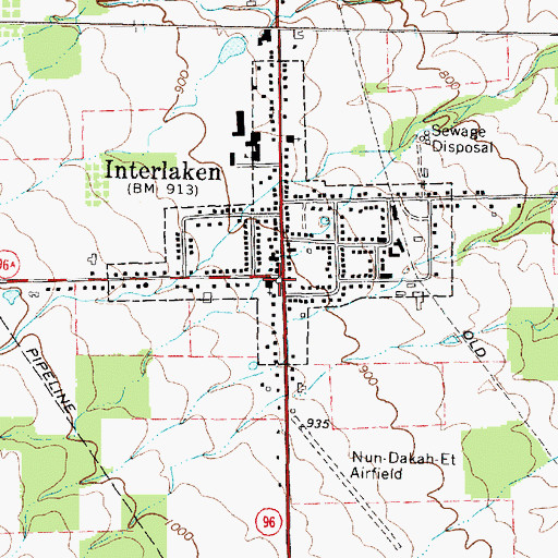 Topographic Map of First Baptist Church, NY