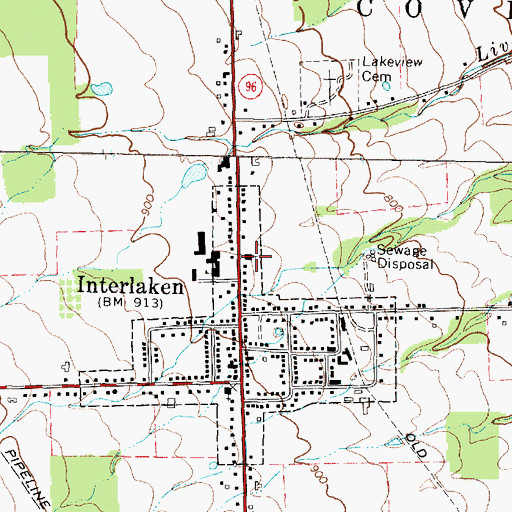Topographic Map of Interlaken Reformed Church, NY