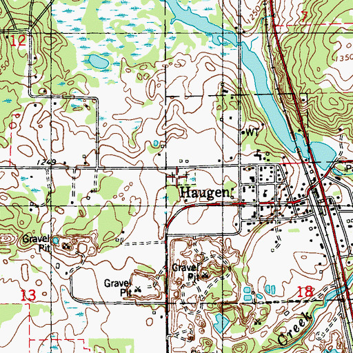 Topographic Map of Bohemian National Cemetery, WI