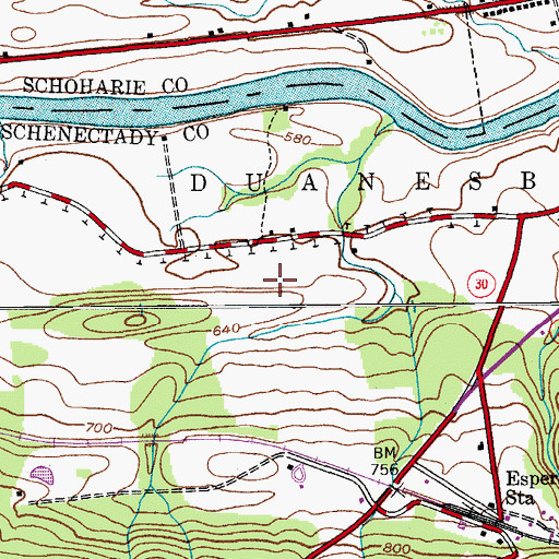 Topographic Map of Dwyer Farm, NY