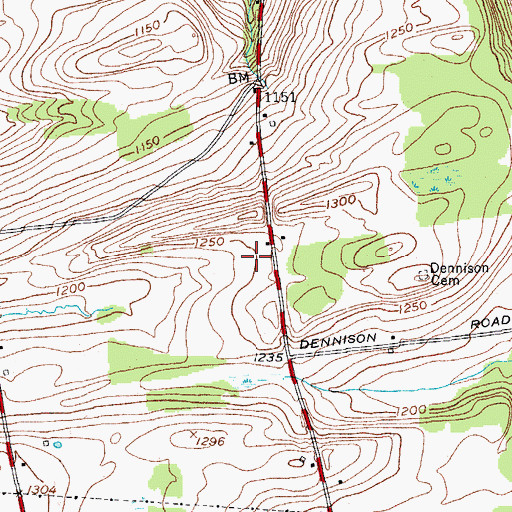 Topographic Map of Falling Leaf Farm, NY