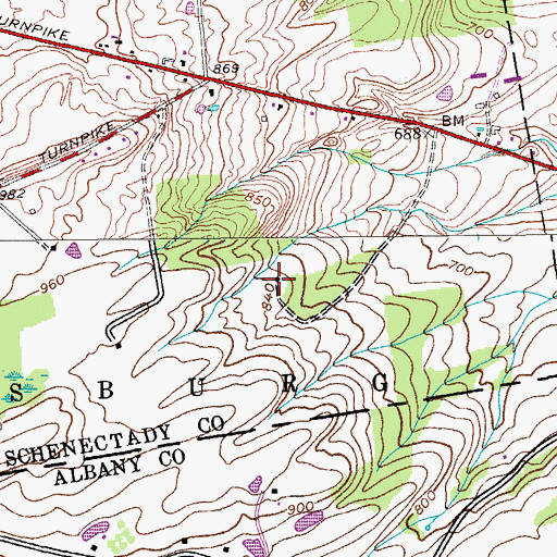 Topographic Map of Noch Fiernan Farm, NY