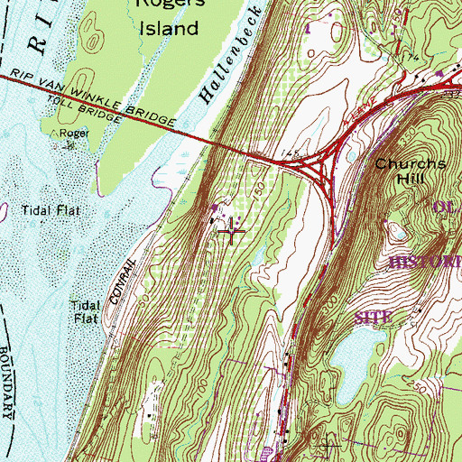 Topographic Map of Cherry Ridge Farms, NY