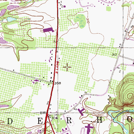 Topographic Map of Golden Harvest Farms, NY