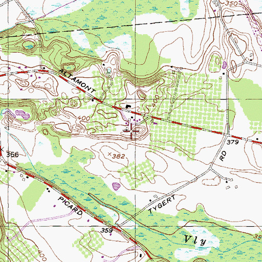 Topographic Map of Indian Ladder Farms, NY