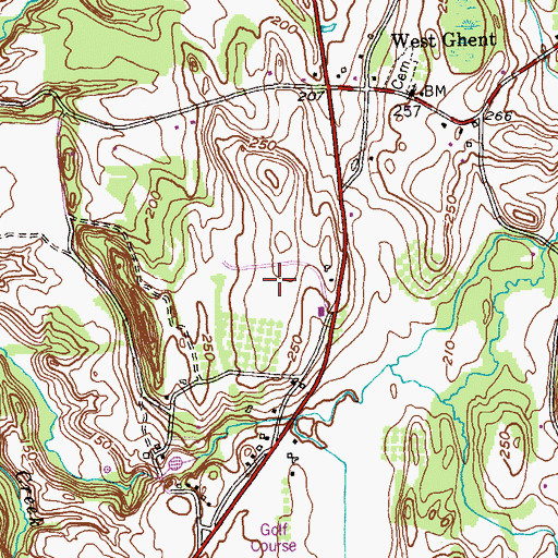 Topographic Map of Love Apple Farms, NY