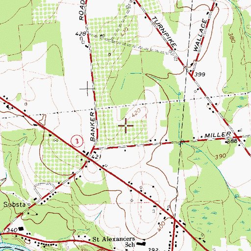 Topographic Map of Pytlak Orchards, NY