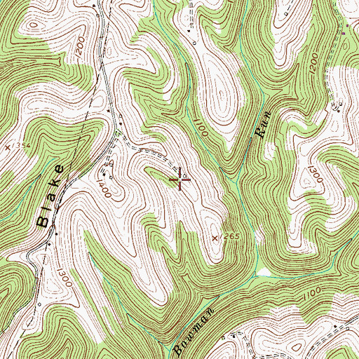 Topographic Map of McElroy Mine, WV