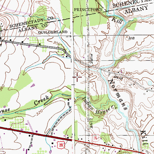Topographic Map of Weathered Willow Tree Farm, NY