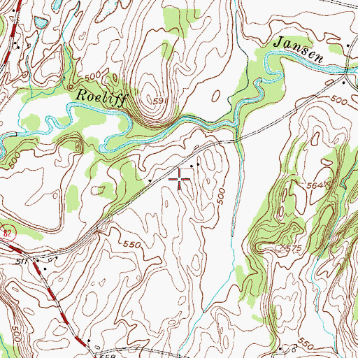 Topographic Map of Thompson-Finch Farm, NY